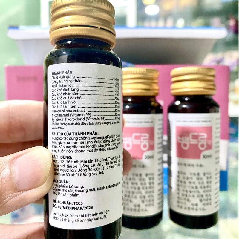 [ 8 TẶNG 2 ] Nước uống thảo dược Hàn Quốc hỗ trợ giảm say xe, say sóng 30ml - 6663Store 1
