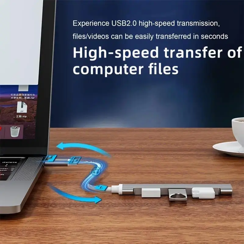 Hub USB 3.0, 4Cổng, Bộ Chia loại c Tốc Độ Cao, 5Gbps, Cho PC và Phụ Kiện Máy Tính, Hub Đa Cổng, 4 Cổng USB 3.0 và 2.0 4