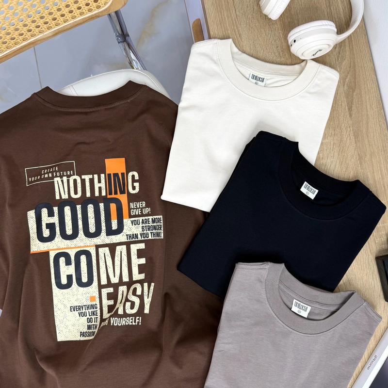 Áo thun cotton UniLocal cao cấp mềm mướt 270gsm oversize unisex Nothing áo phông chất liệu cao cấp 7