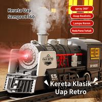 Gambar Kereta Api Mainan Otomatis Anti Tabrakan - Kereta Uap Klasik dengan Efek Semprot Asap, Lampu, Suara & Jalan 360°, Mainan Edukatif Anak 3+ Tahun - Hitam dari Habibi toys_NEW Kota Administrasi Jakarta Timur 1 Tokopedia