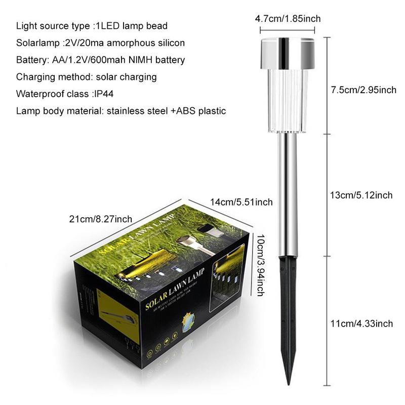 Solar Powered Outdoor Light, Waterproof LED Garden Light, Automatic on/Off LED Ground Inserted Light, Outdoor Decorative Light for Yard & Terrace 1