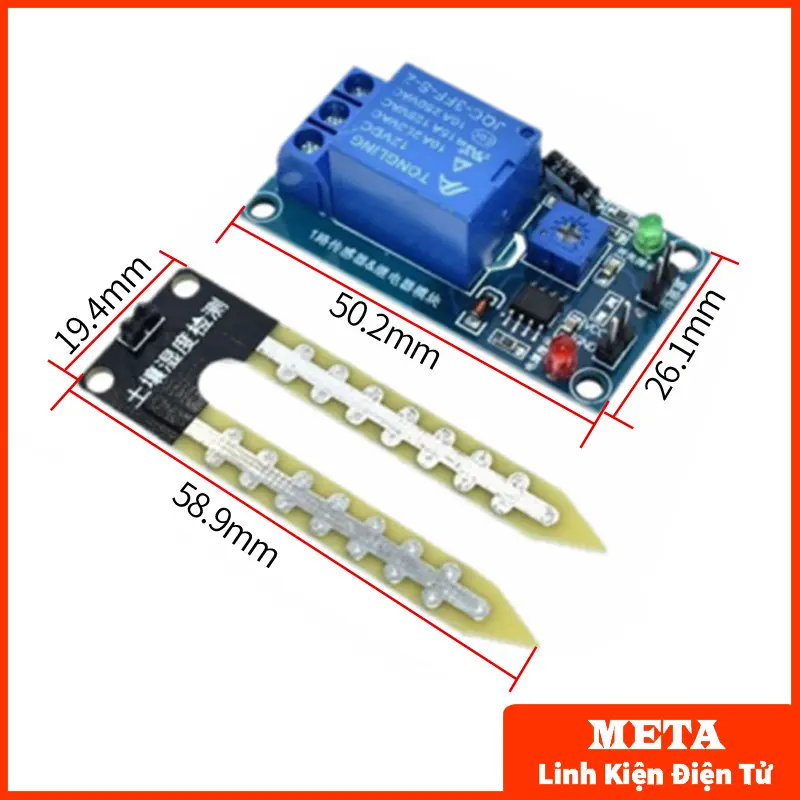 Mô Đun Cảm Biến Độ Ẩm Đất 12V Có Relay Điều Khiển Tự Động 2