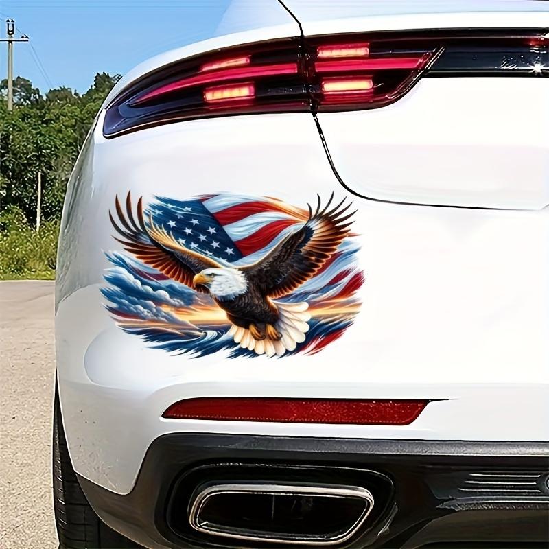 1 Piece Patriotic American Flag Eagle Decal - Vibrant Bald Eagle ...
