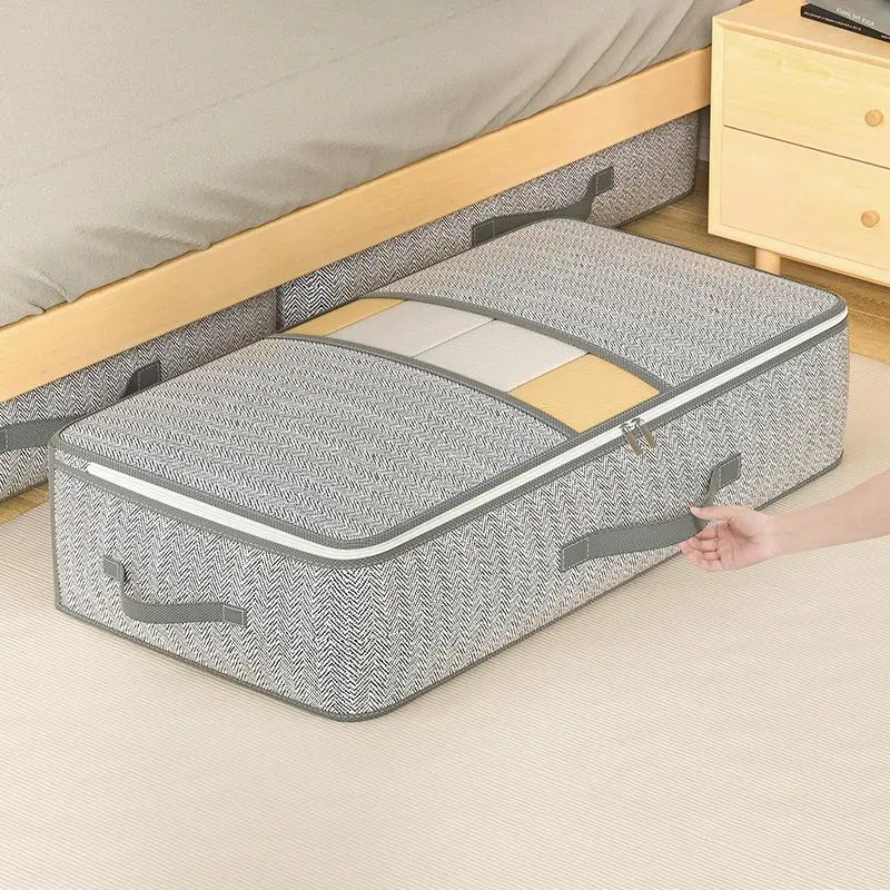 Under Bed Clothes Storage Bag, 1 Count Durable Large Capacity Quilt Storage Bag, Space Saving Bag, Household Storage Organizer for Bedroom, Cozy Bedroom Accessories, Bedroom Accessories, Home Essentials, Summer Essentials, Space Saver Bags 0