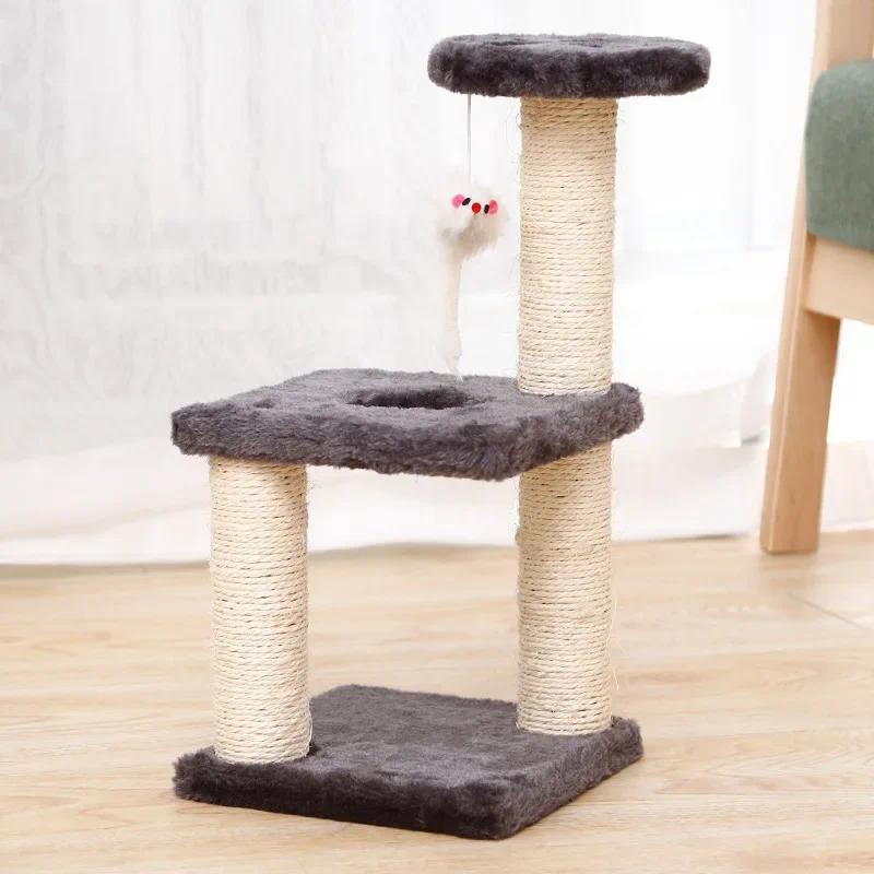 Product Introduction of Cat Climbing Shelf Cat Nest Cat Tree All-in-One Small Non-Occupying Jumping Platform Shelf  Climbing Pole 3