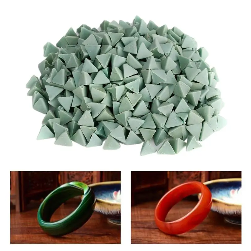 Metal Jewelry Polishing Abrasive Material Vibration Tool Machine Fast Cut Deburr Tumbling Finishing] for Rotating Tumblers Jadeite Hetian Jade Agate 5