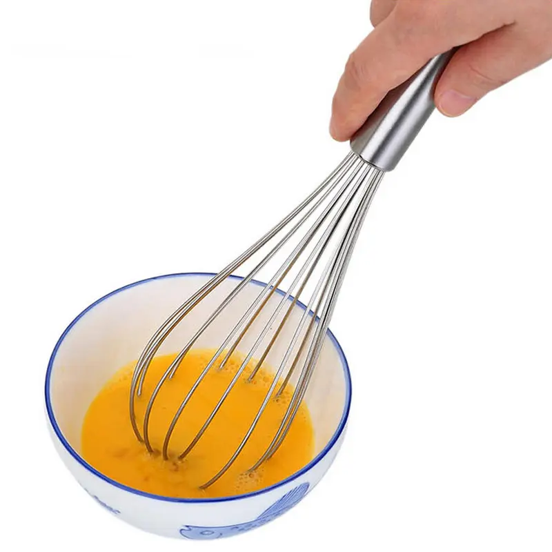 Máy đánh trứng xoay bằng thép không gỉ mini, 6 inch, máy đánh trứng, máy trộn, máy tạo bọt, máy khuấy, dụng cụ 4