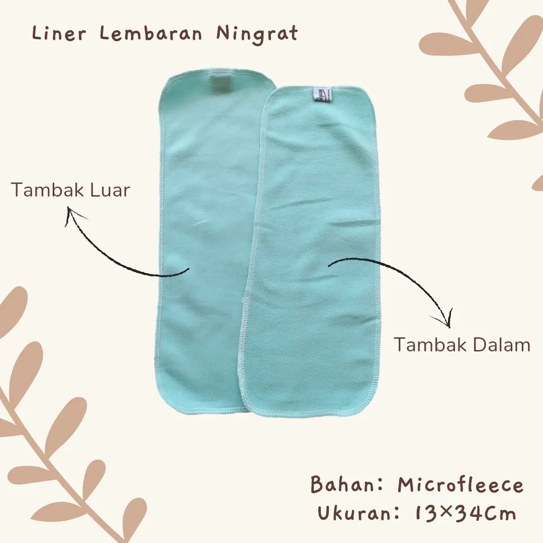 Liner Fleece Ningrat Lembaran Pelapis Popok Clodi Liner Clodi Bayi