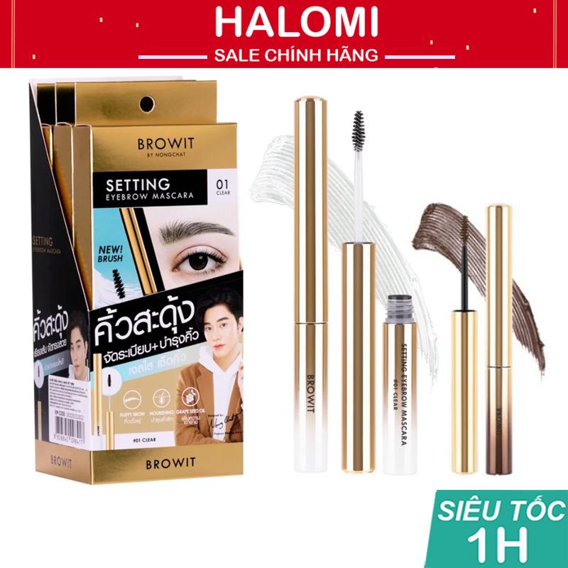 Mascara mày Nongchat Browit Setting Eyebrow chuốt định hình lông mày đầu nhỏ không lem không trôi Mỹ Phẩm Trang Điểm Cosmetic