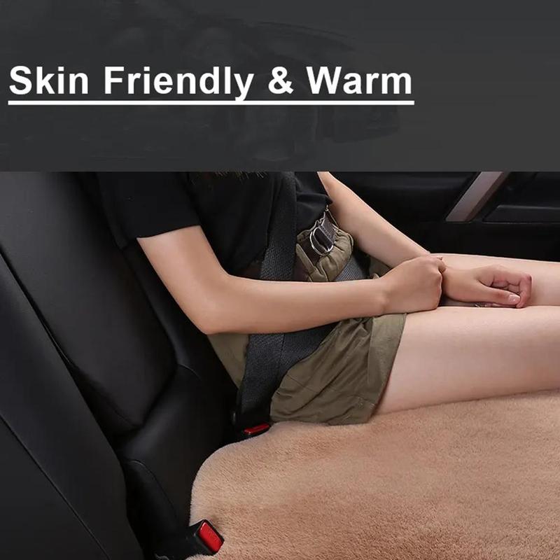 Product Introduction of Plush Seat Cushion Car Seat Cushion Winter Plush Rabbit Fur Winter Warmth Thick Wool One Piece E2D8 39