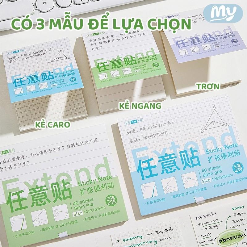  Set 40 tờ giấy note ghi chú M.Y 7.6x7.6cm có thể gập lại và mở rộng,Giấy Note ghi nhớ bài kiểm tra cho học sinh 