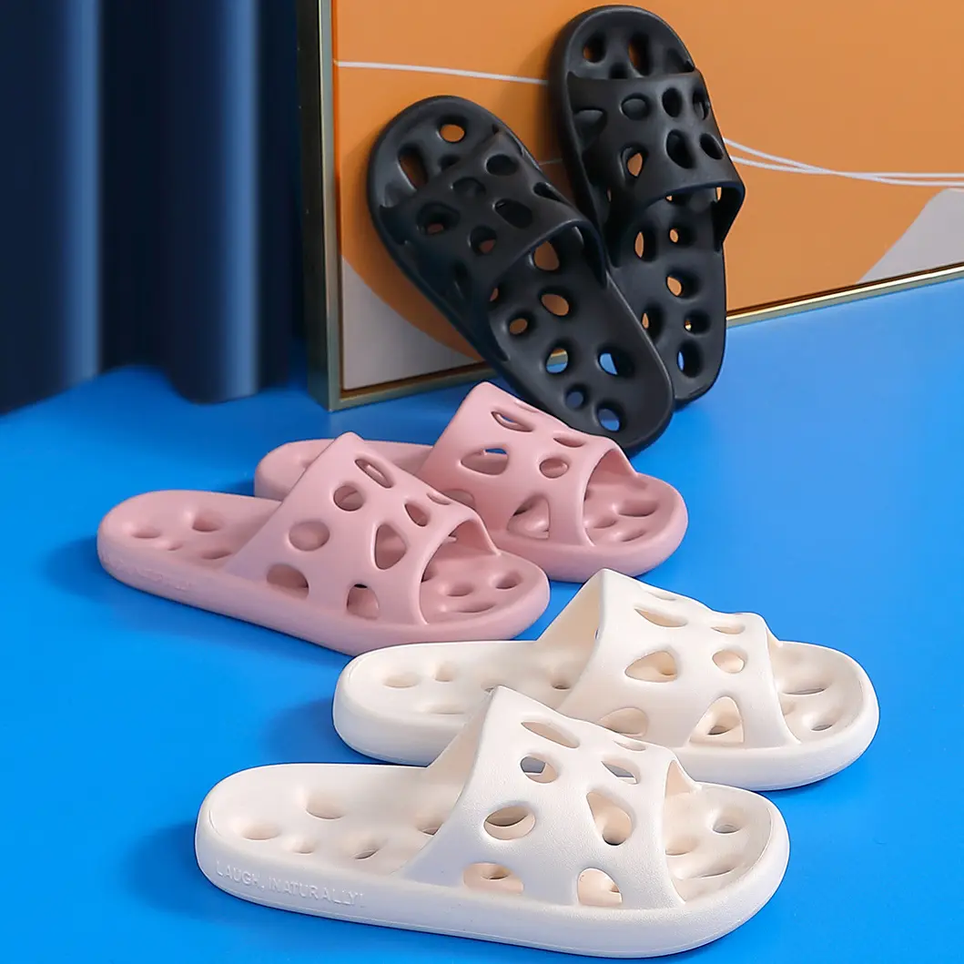 Bathroom Shower Slipper Non-Slip Quick Drying Water Leakage Soft Bottom Sandals Slipper Unisex  5 Colors Comfort Walking Shoes