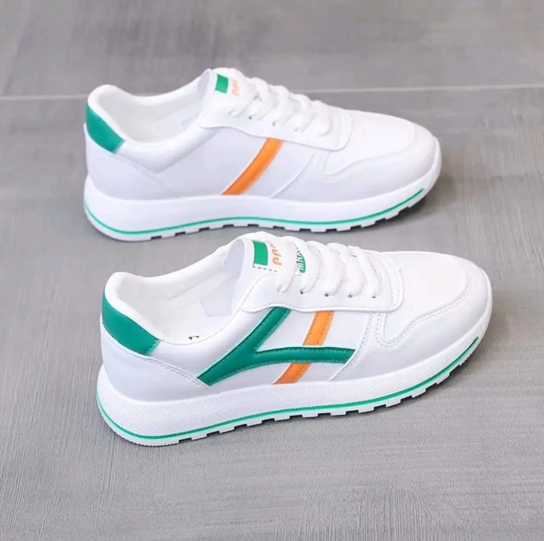 SEPATU WANITA SNEAKERS SPORT FASHION KDC STRIP JALAN SANTAI CASUAL DV-001