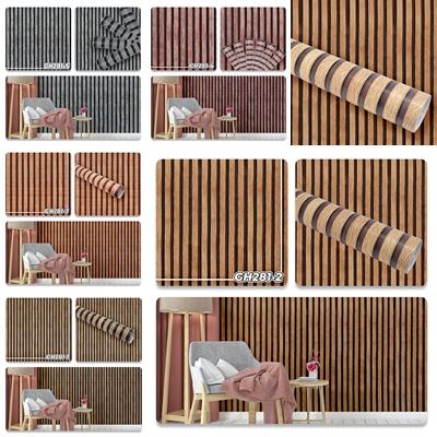 Wallpaper Dinding Motif Kayu Garis Panel Berserat Ukuran 45Cm X 1meter Wallpaper motif elegant 5