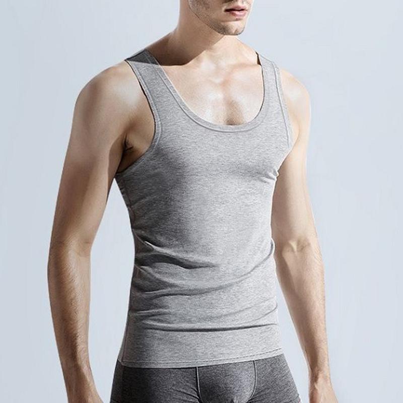 Áo Vest Thể Thao Mùa Hè, Dành Cho Nam Giới, Cổ Tròn, Không Tay, Dáng Ôm, Màu Trơn, Áo Ba Lỗ, Co Giãn, Áo Áo Chui Đầu, Thời Trang Đường Phố Gehirux Menswear Màu Đen 6