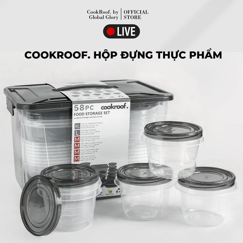 [FLASH SALE] Hộp Đựng Thực Phẩm 58 Chi Tiết 29 Hộp, Nhựa PP5 Nguyên Sinh Chịu Nhiệt Tốt, Hộp Bảo Quản Thực Phẩm
