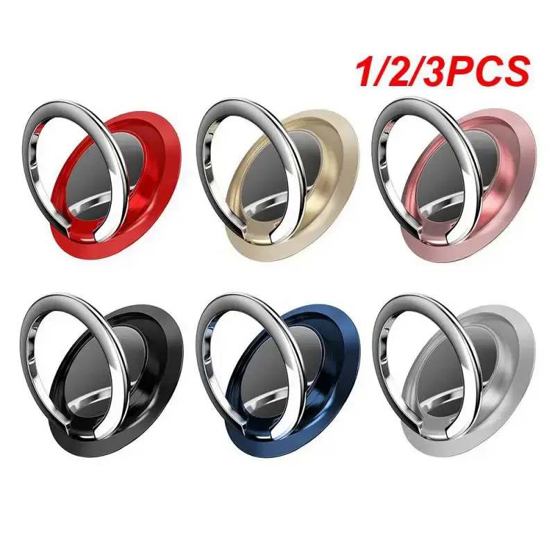 1/2PCs universal finger ring holder stand grip 360 degree rotating for mobile phone car magnetic mount phone back sticker pad