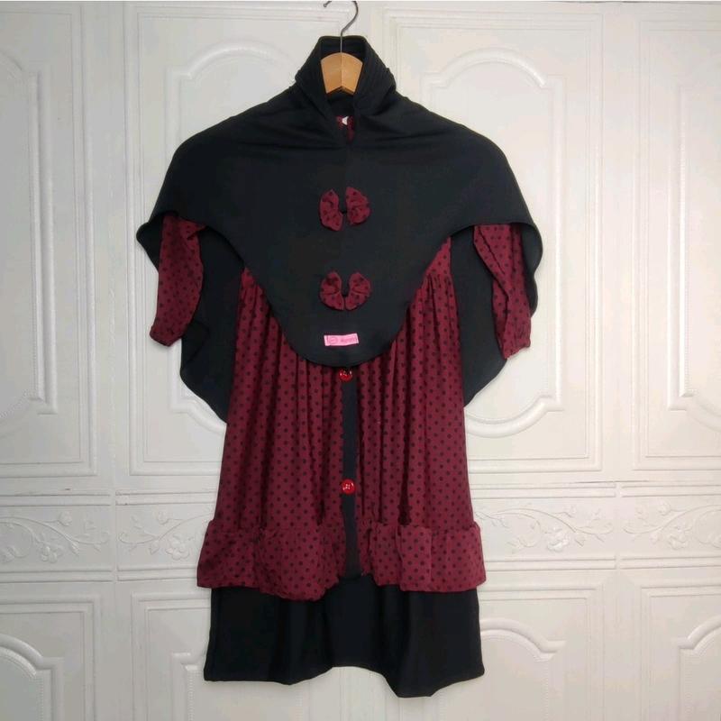 gamis anak perempuan polka gamis syari maxi plan original 3