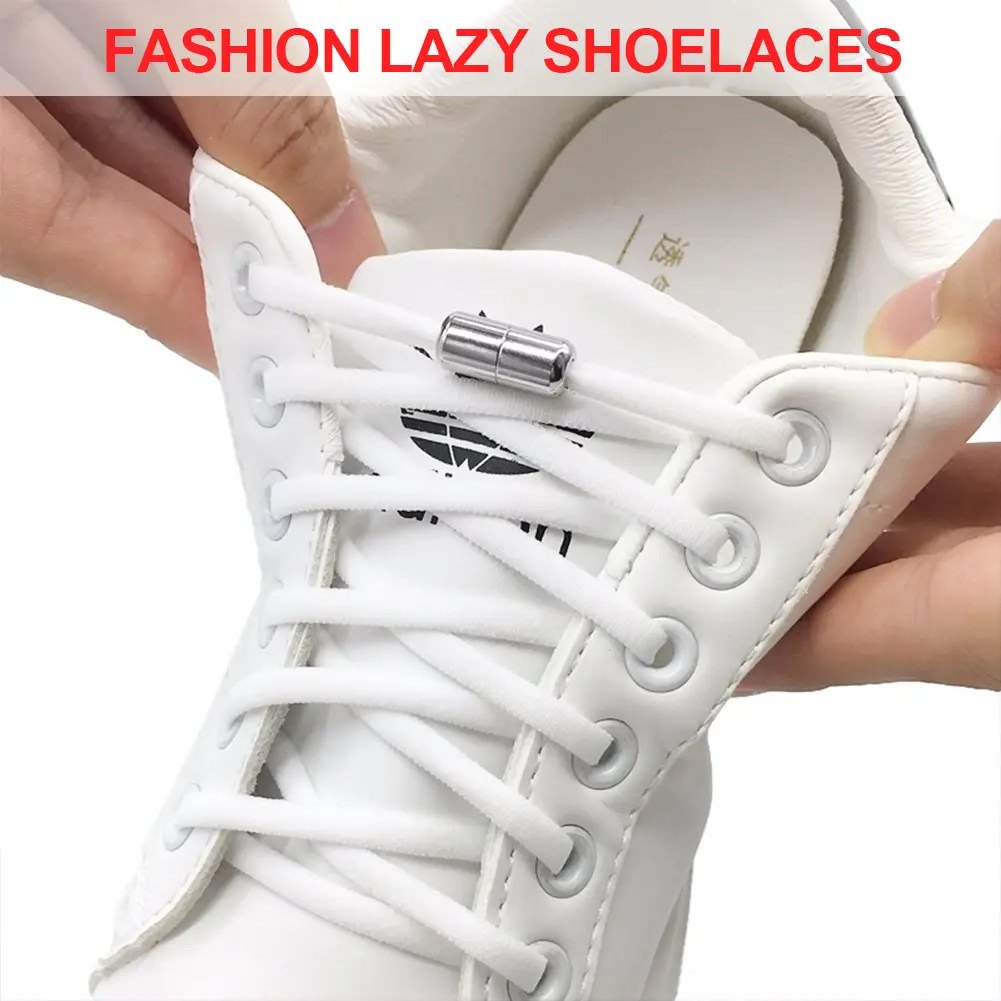 1Pair Elastic Lazy Shoelaces No Tie Shoe Laces Sneakers Flats Shoelaces Quick Shoelace Fit All Shoes #452610