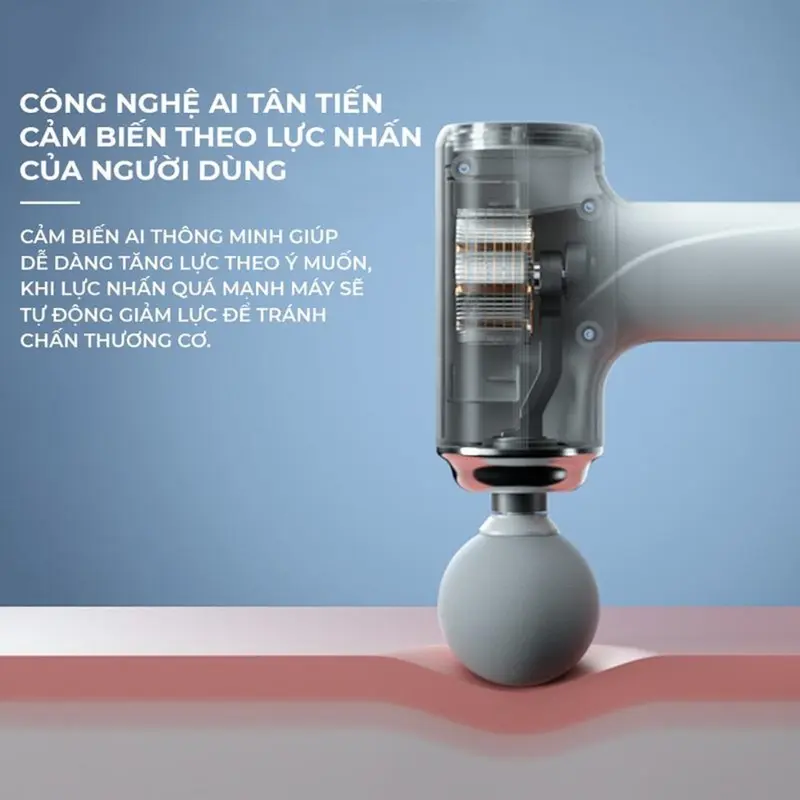 [BẢN NÂNG CẤP] Máy Massage Mini Cầm Tay Cao Cấp Công Nghệ AI Cảm Biến Lực Hitoko, Máy Mát Xa Cầm Tay 4 Đầu 6 Cấp Độ Tùy Chỉnh, Máy Massage Tại Nhà 7