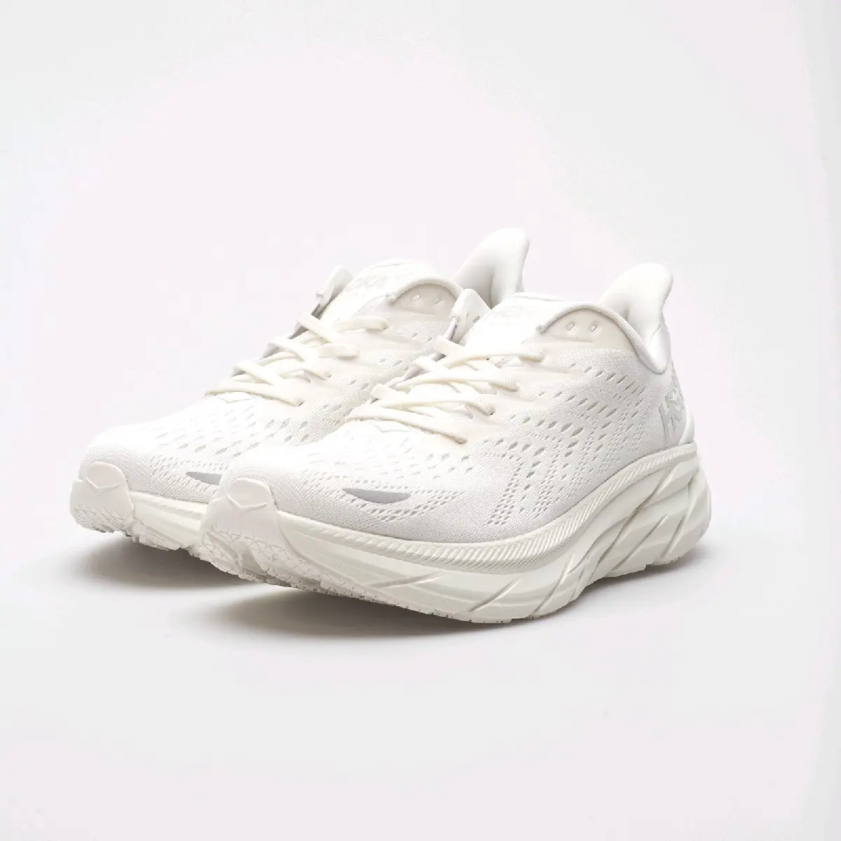 Sepatu Hoka Clifton 8 White Hak Datar