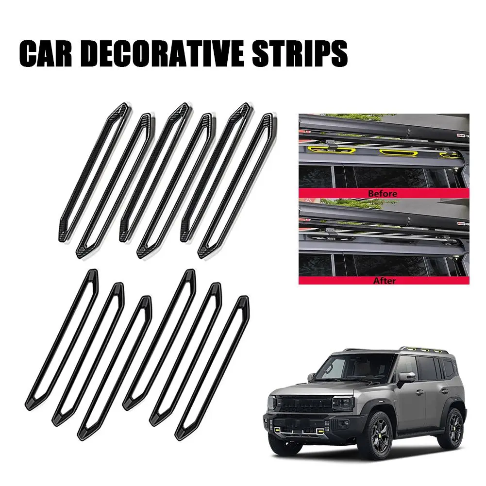 1 Pcs ABS Roof Rack Trim Strip Modified Tow Hook Cover Car Exterior Trim Strip Suitable For O0Z4