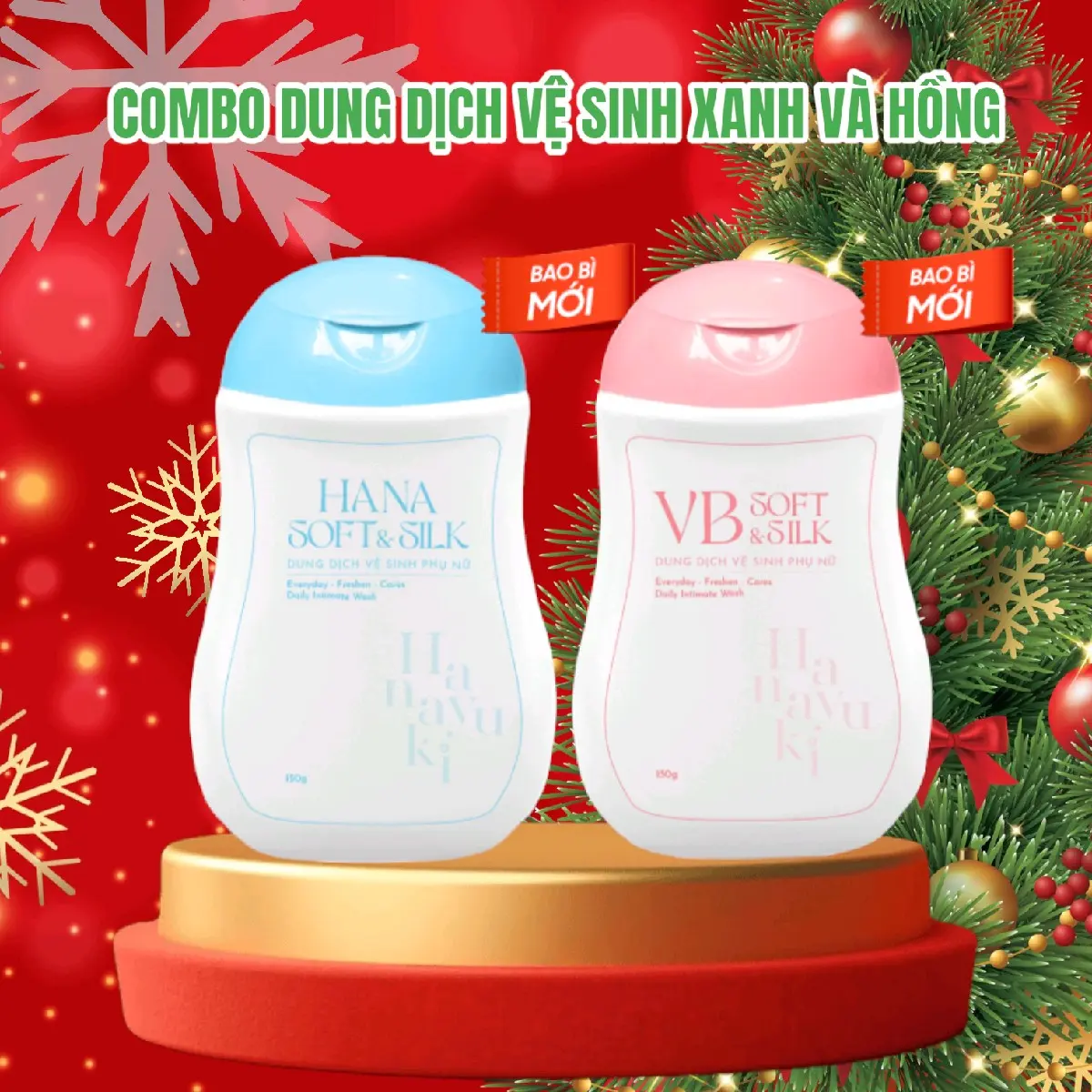Combo 2 Dung Dịch Vệ Sinh Cho Nữ Và Nam VB Soft & Silk Hana Soft Silk Women