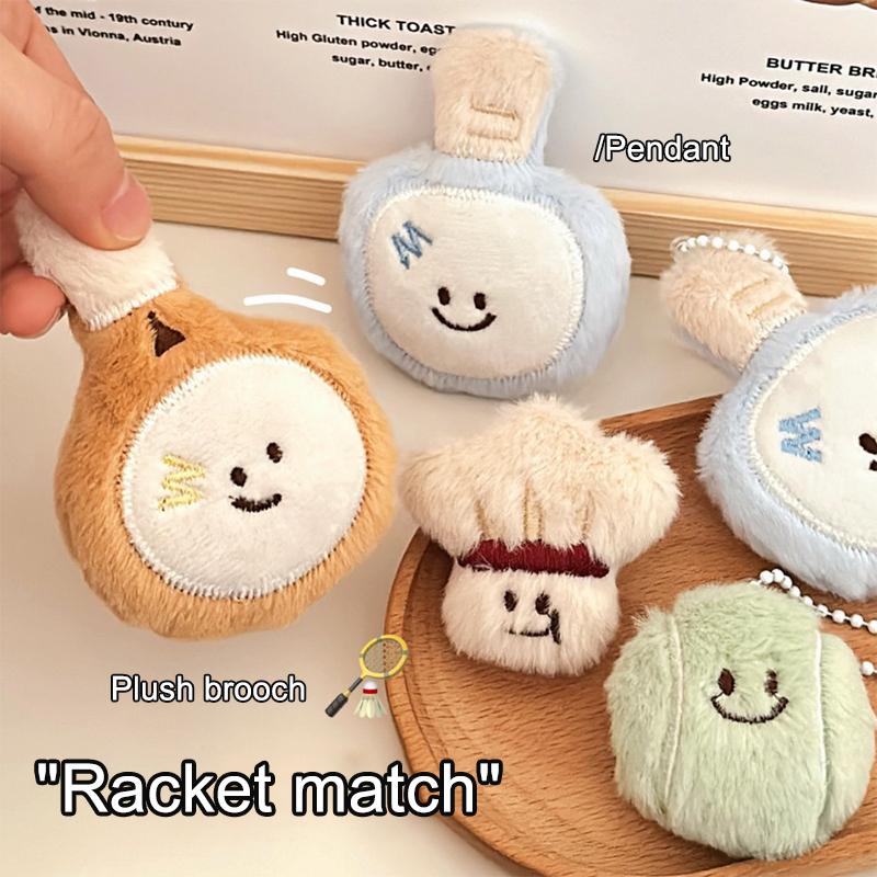 Product Introduction of Dây Chuyền Chìa Khóa Tennis Cầu Lông, Thiết Kế Nhồi Bông Hoạt Hình, Bồng Bềnh Và Dễ Thương, Búp Bê Nhồi Bông Mềm Mại Và Sáng Tạo, Trâm Cài, Mặt Dây Chuyền Ba Lô, Phụ Kiện Trang Trí 15