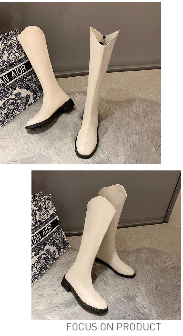 Product Introduction of Bốt Cao Bồi Phương Tây Cho Nữ, Bốt Dưới Đầu Gối, Bốt Hiệp Sĩ Cắt Chữ V Mới, Bốt Cao Đến Đầu Gối Giảm Béo, Mùa Thu Và Mùa Đông 14