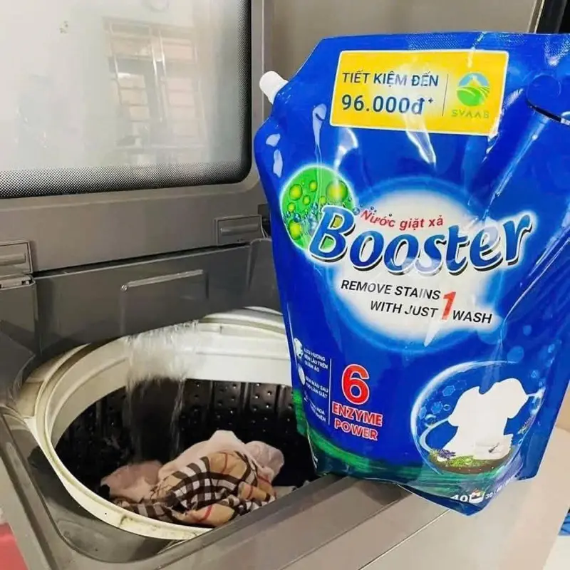 Nước Giặt Xả Booster 5in1 Tiết Kiệm Tới 96k 3,7kg và 3.2kg