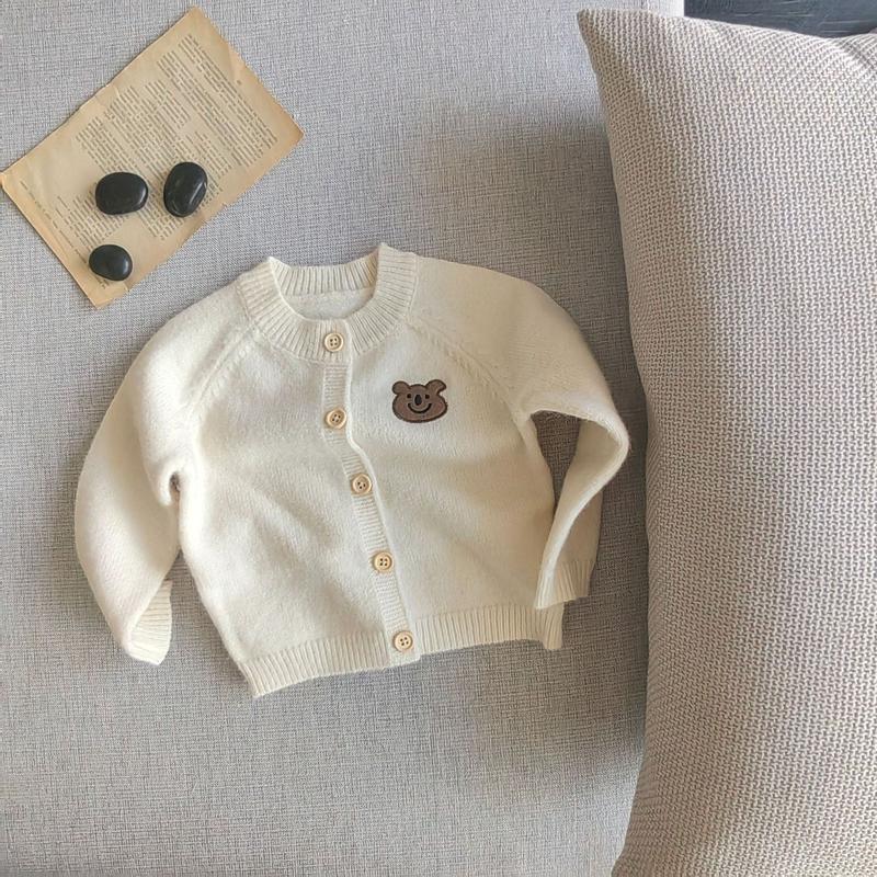 Áo Len Trẻ Em Bé Áo Khoác Cardigan, Phong Cách Thu Đông, Trang Phục Mùa Thu Lễ Hội Gấu Cho Trẻ Sơ Sinh, Áo Len Dệt Kim Dày, Cho Bé Trai 0
