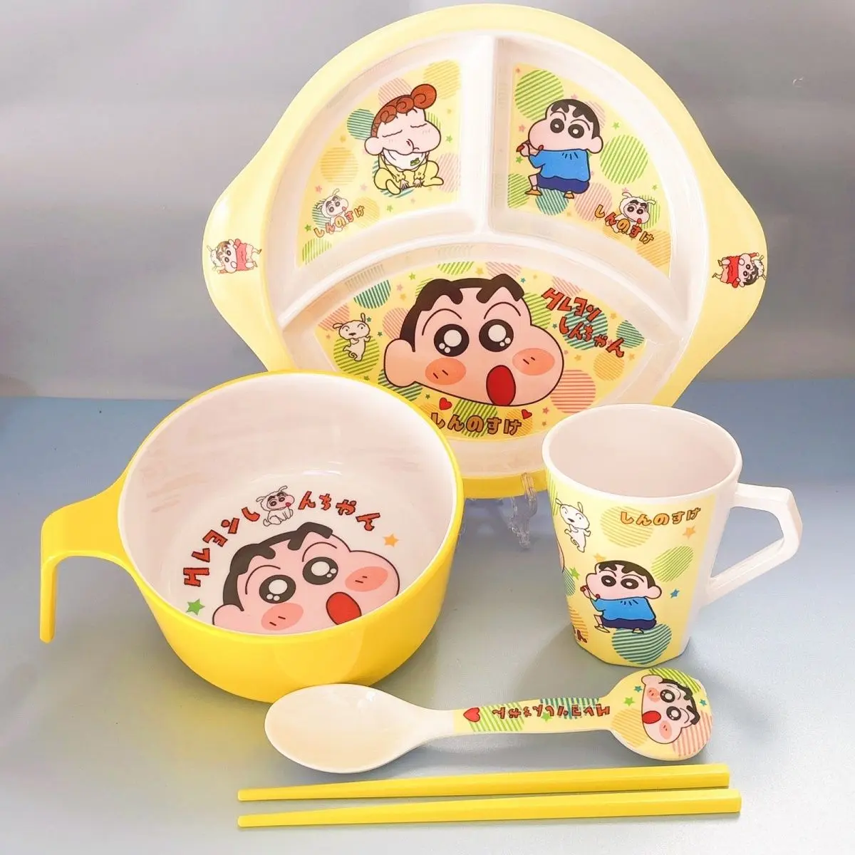 Bộ Đồ Ăn Gói Gia Đình Crayon Xiaoxin, Bát Cơm Ký Túc Xá Trẻ Em, Thích Hợp Cho Sinh Viên, Hộ Gia Đình Lớn, Chịu Nhiệt Độ Cao, Thìa Đĩa Đáng Yêu, Bộ Sưu Tập 2024