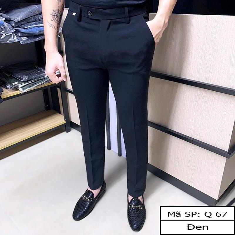 Quần tây nam màu trắng tinh sang trọng lịch lãm chất vải tuyết mưa ống côn co giãn dáng ôm body quana  unam Menswear Pants 5