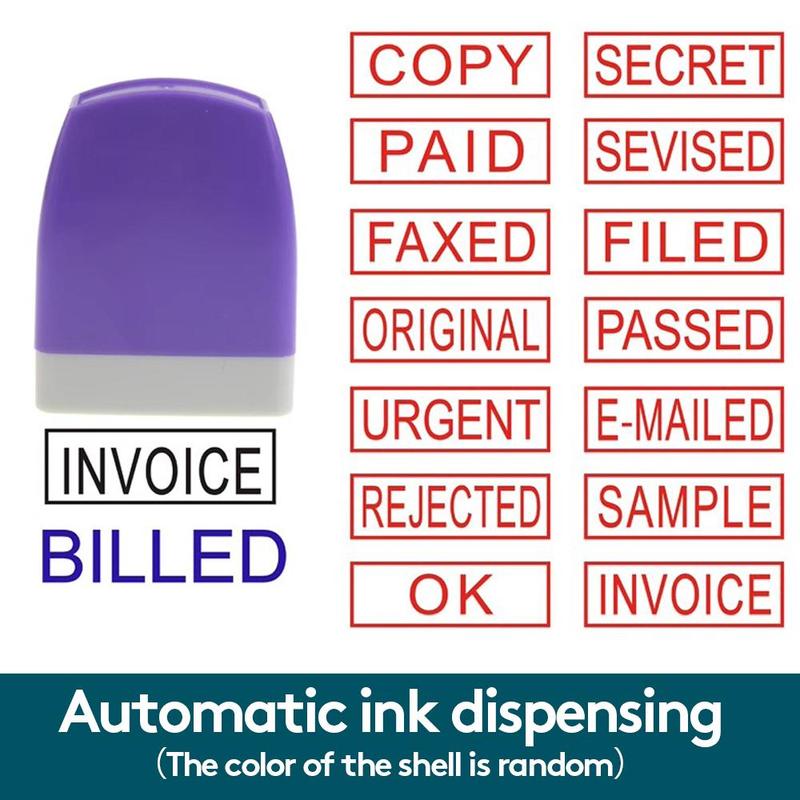 Product Introduction of Random Color Letter Stamp, 1 Count Financial Stamp, Office Stationery & Supplies for Home School Office Dormitory 2