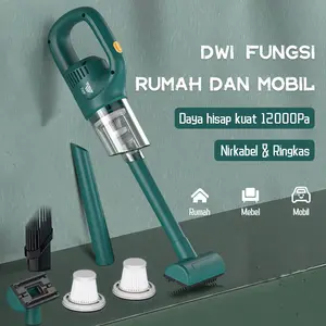 MEIMEI Car Vacum Cleaner Penyedot Debu12000Pa Hisap Handheld Vacuum Cleaner Portabel untuk Rumah& Mobil Baterai Kabel Vakum