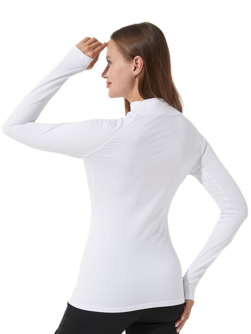 Product Introduction of Women's Thermal Lined Solid Color Turtle Neck Top, Casual Comfy Long Sleeve Top for Fall & Winter, Women's Underwear for Daily Wear 6