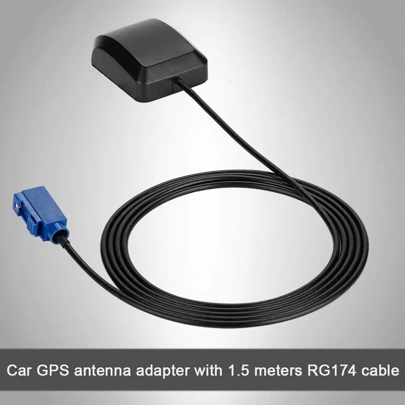 ASHATA Car GPS Antenna, 1.5m RG174 Cable, 1575.42MHz, Magnetic Base, for GPS Navigation, Receivers, DVR, Module 2
