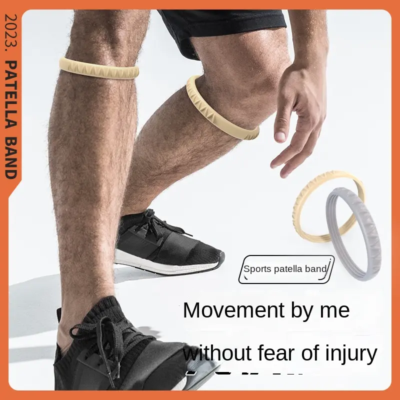 Fine Patella Retinaculum Basketball Knee Strength Band Elastic Patella Ring Men's and Women's Rubber Band Knee Pad Fixed Protection Knee Joint Ultra-Fine