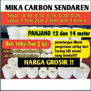 Mika sendaren layangan tebal 0.10  0.15  0.20 lebar berfariasi panjang 20 meter