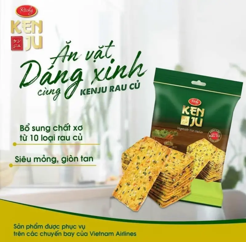 [NEW] Bánh Kenju vị rau củ 192g Snack Ăn Vặt 2