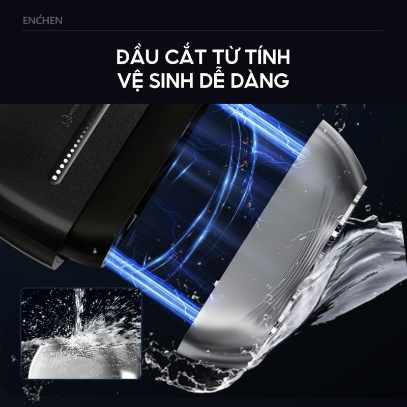 Product Introduction of Máy cạo râu Enchen Mini 6s - Cạo râu khô & ướt, nút cảm ứng, Đầu cạo nổi 28 lưỡi dao kép tự mài - Hàng chính hãng 19