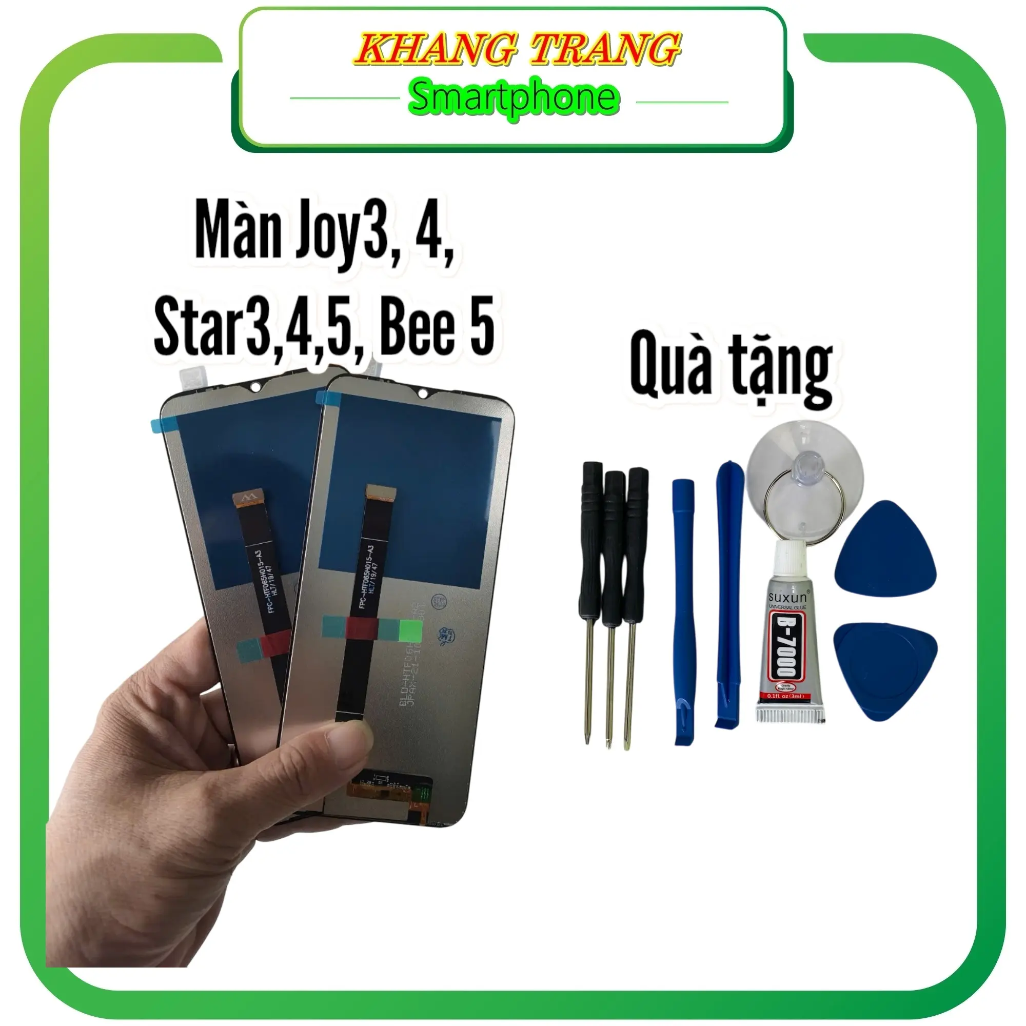 Màn hình ĐT Joy 3, Joy 4, Star 3, Star 4,5 , bee 5 độ sáng cao, cảm ứng mượt, tặng bộ tô vít và keo đa năng Phụ Kiện Kem Phone pin  vsmart