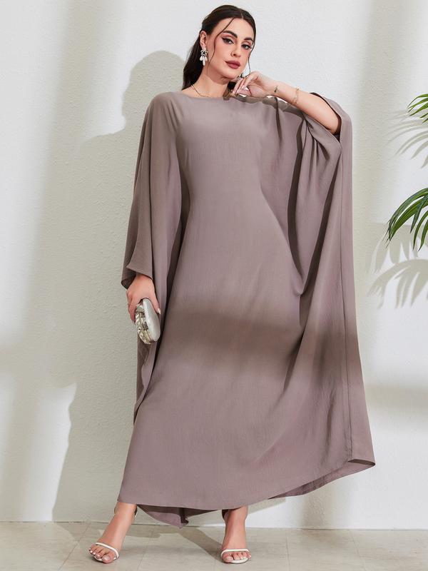 Product Introduction of Discount New Muslim Middle East Arab Maxi Dress Bandage Batwing Sleeve round Neck Fashion Elegant Dress Robe 10