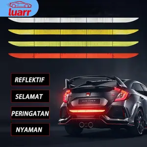 [Luarr]   5 stiker reflektif untuk bagasi mobil, stiker mobil di bagasi, dekorasi goresan, peringatan anti-tabrakan dan anti-tabrak belakang saat malam hari, stiker peringatan reflektif kuat