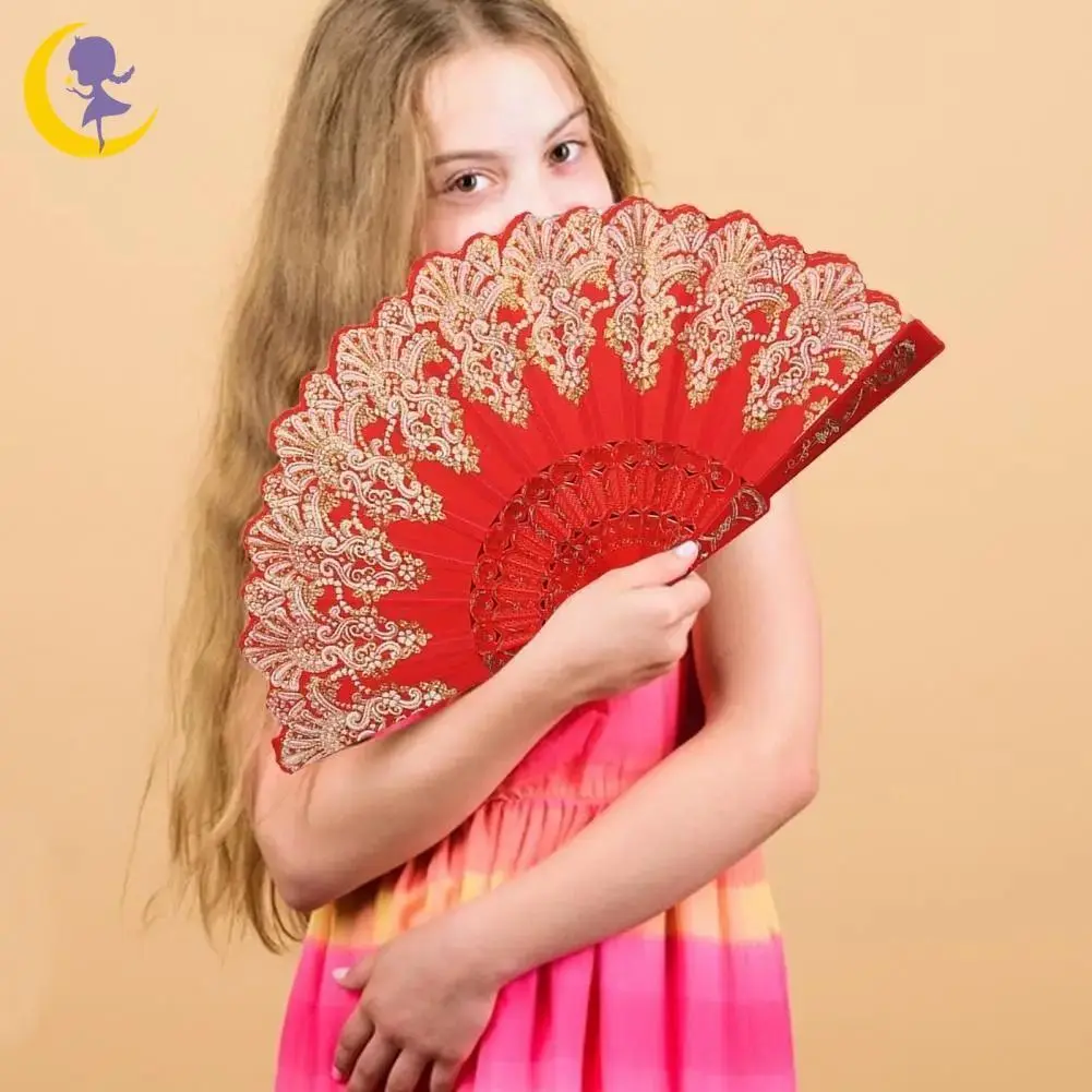 Quạt Gấp Phong Cách Trung Quốc, Quà Tặng Thủ Công Nghệ Thuật, Quạt Nhựa Phấn Cầm Tay Thích Hợp Cho Khiêu Vũ, Tiệc Cưới, Quạt Gấp Quà Tặng Cầm Tay YK