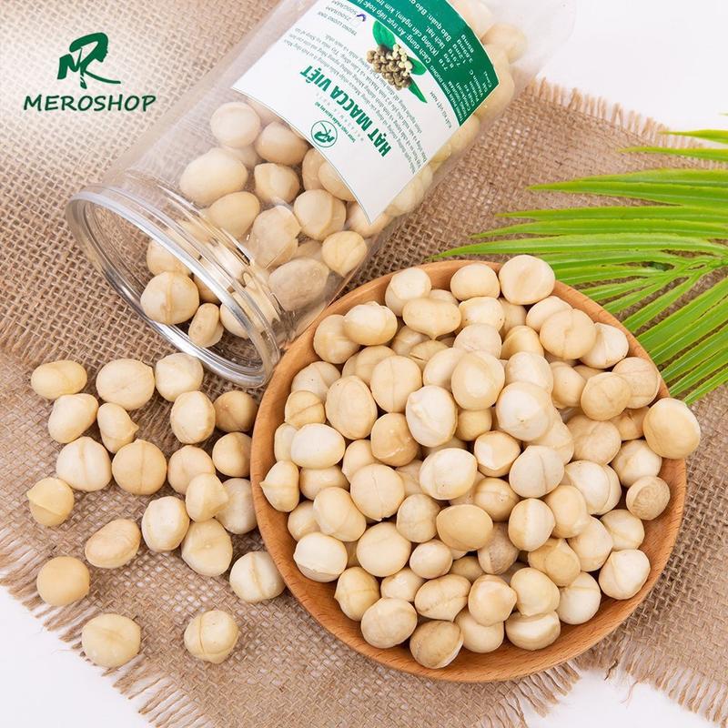  500Gr nhân macca nguyên hạt sấy chín Mẹ Rô Có hồ sơ công bố Xuất hóa đơn công ty đầy đủ 