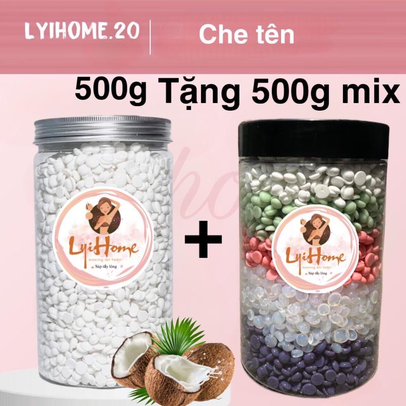 TẶNG 500g+QUE Hũ 500g sáp wax lông cao cấp sữa dừa tẩy mọi loại lông dễ sử dụng