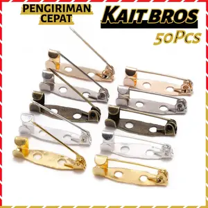 Peniti Bros Bross Premium Peniti Pin 2cm 2.5cm 3cm (50pcs) DIY Inlaid Blank Bar Pin For DIY Jewelry Making Accessories