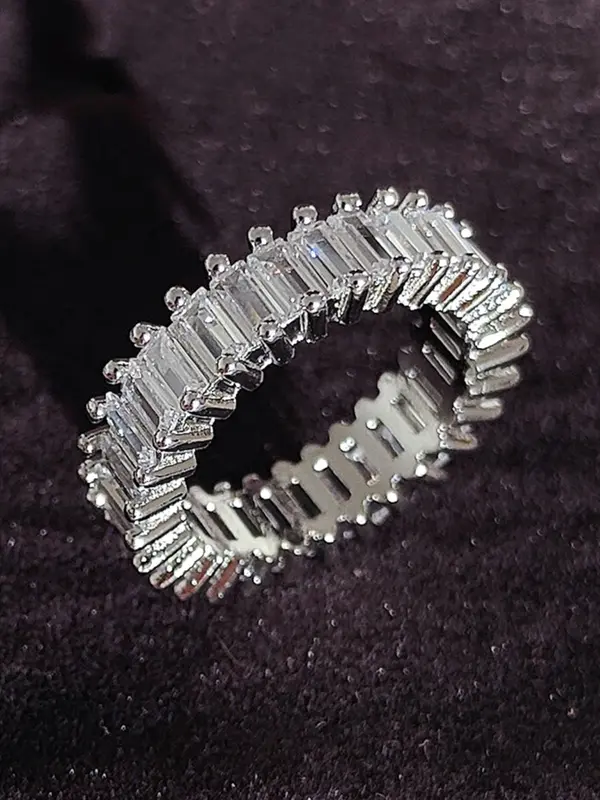 Elegant Rhinestone Decorated Ring, Fashion Accessories for Women & Girls, Trendy All-match & Exquisite Jewelry for Birthday Gift 7