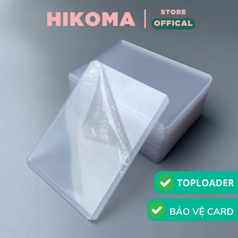 Toploader trong suốt kích thước A7 bảo vệ card decor Anime, Kpop, thẻ bài ma sói